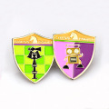 Cheap custom metal shield shaped lapel pin